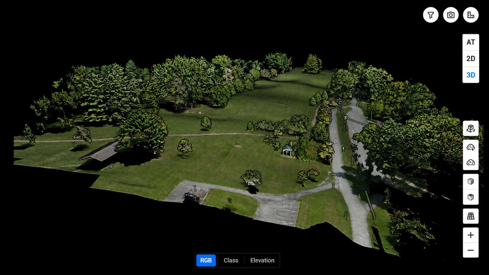 RGB photogrammetric point cloud produced by Tri-Cities Aerial Solutions