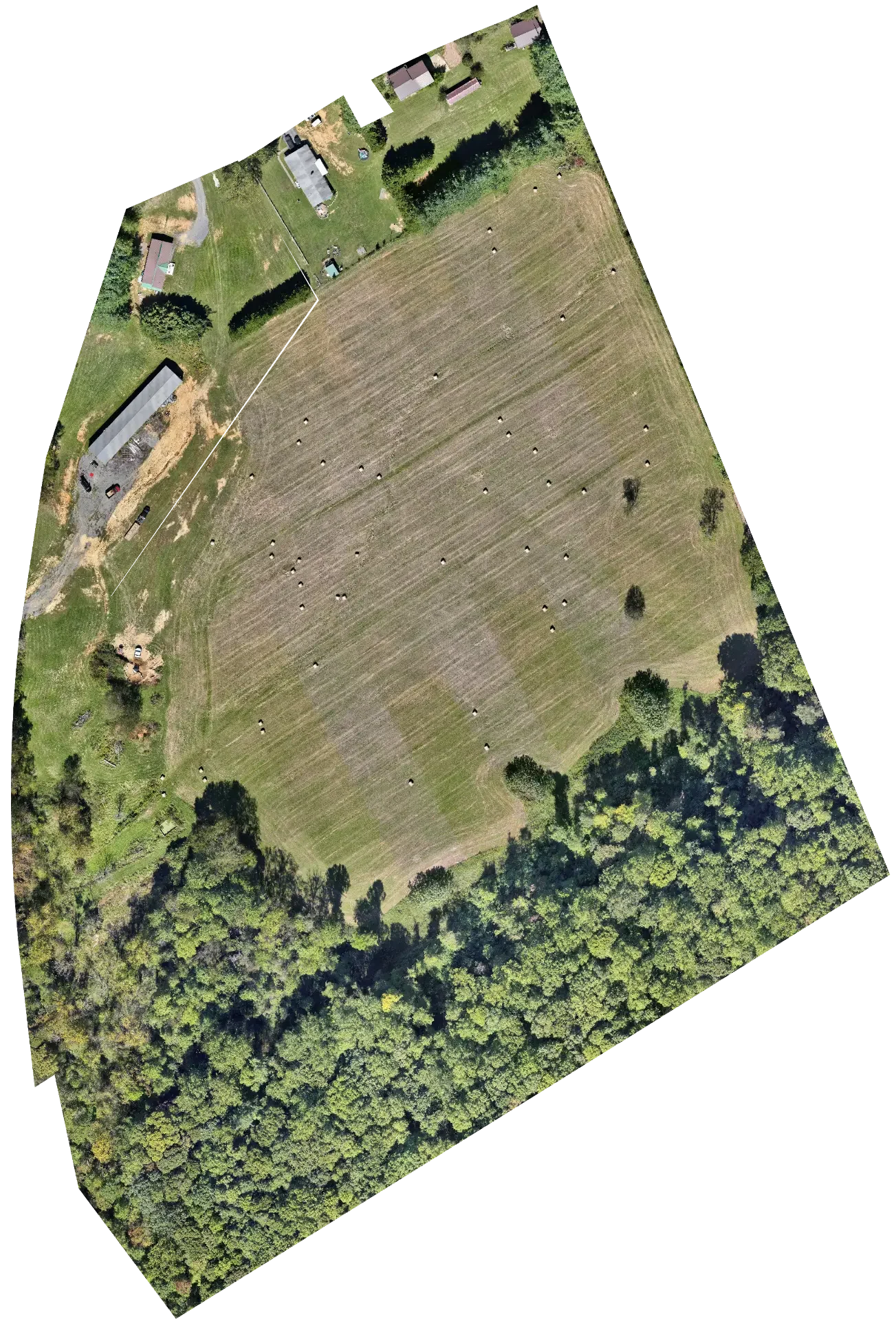 High-resolution stitched aerial orthomosaic of a site, produced from a planned drone mapping mission