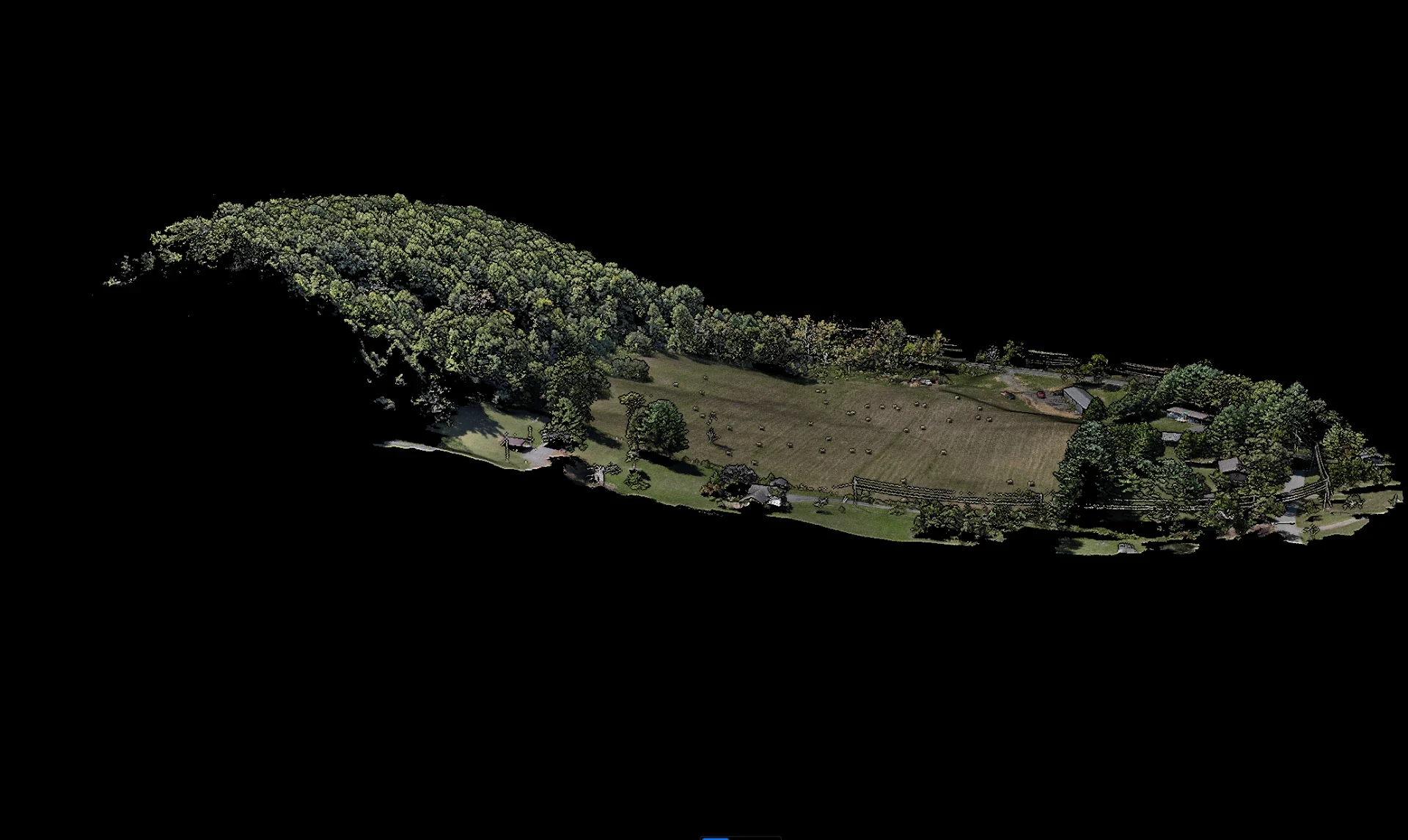 Textured 3D aerial site reconstruction, perspective 2