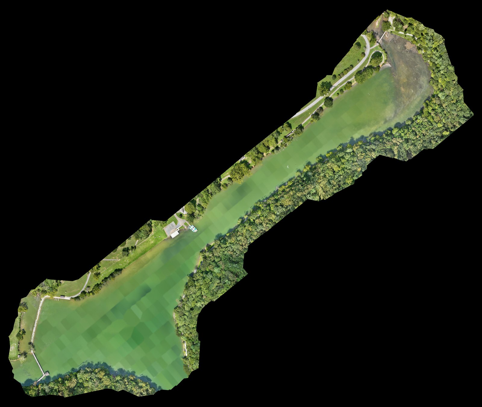 Top-down georeferenced orthomosaic produced by Tri-Cities Aerial Solutions from a drone mapping flight